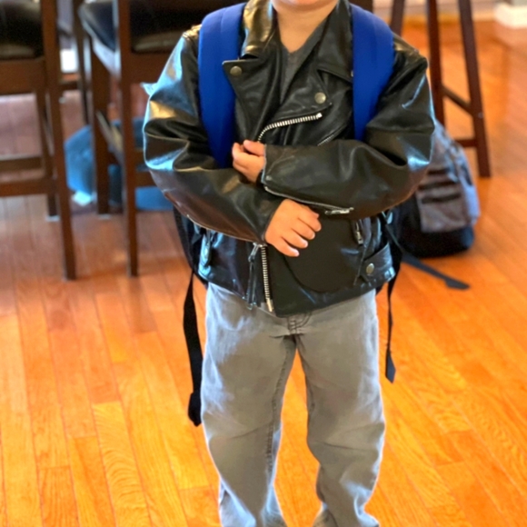 Harley-Davidson Other - Kid's Harley Davidson Black Leather Thermal Lined Vintage Jacket Size 6